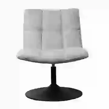 Swivel Accent Chair Danish Influenced Design - Chenille Grey